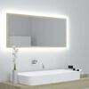 vidaXL Mirror Sonoma oak Acrylic, Engineered wood 39.4 in x 14.6 in