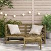 vidaXL Garden Sofa Natural Pine Impregnated Pine Wood Standard Modular
