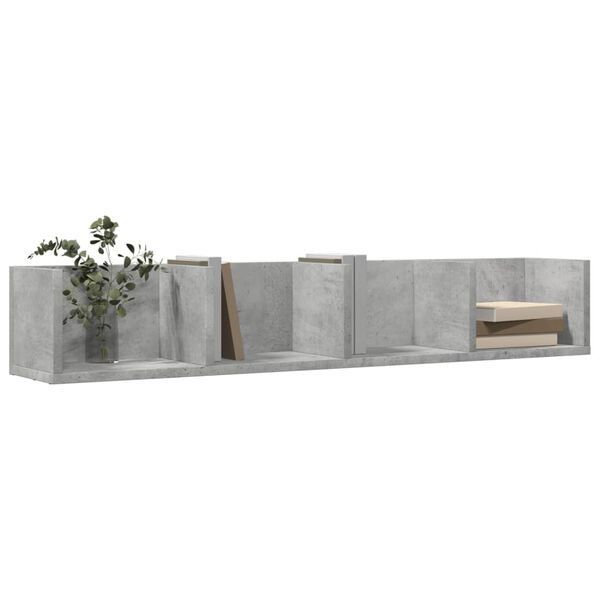 vidaXL Wall Cabinets Set of 2 Concrete grey Engineered wood Medium