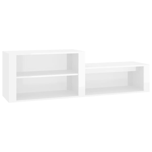 vidaXL Shoe Cabinet High gloss white Engineered wood