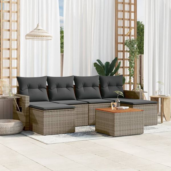 vidaXL Garden Sofa Set Grey