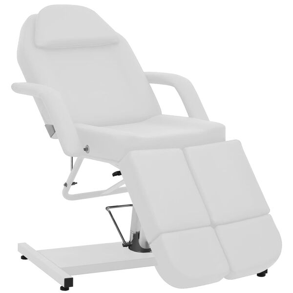 vidaXL Treatment Chair White Faux leather, Iron Large