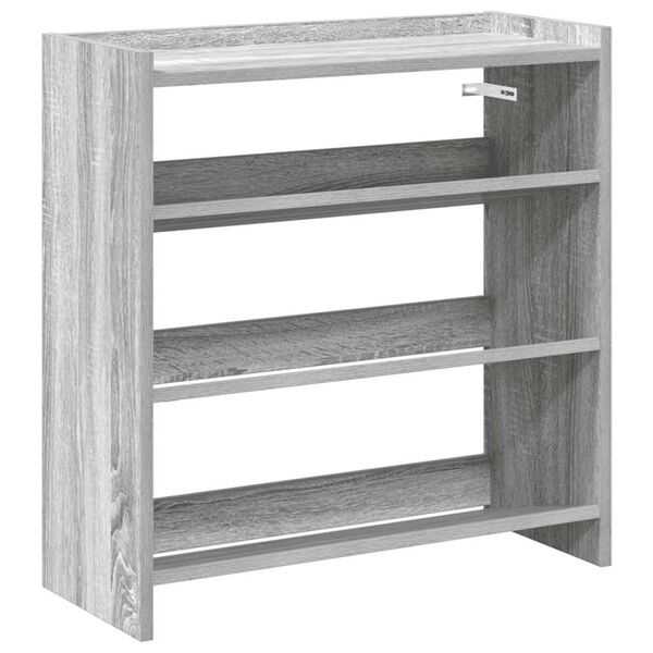 vidaXL Shoe Rack Grey Sonoma Engineered Wood Slim Shoe Rack