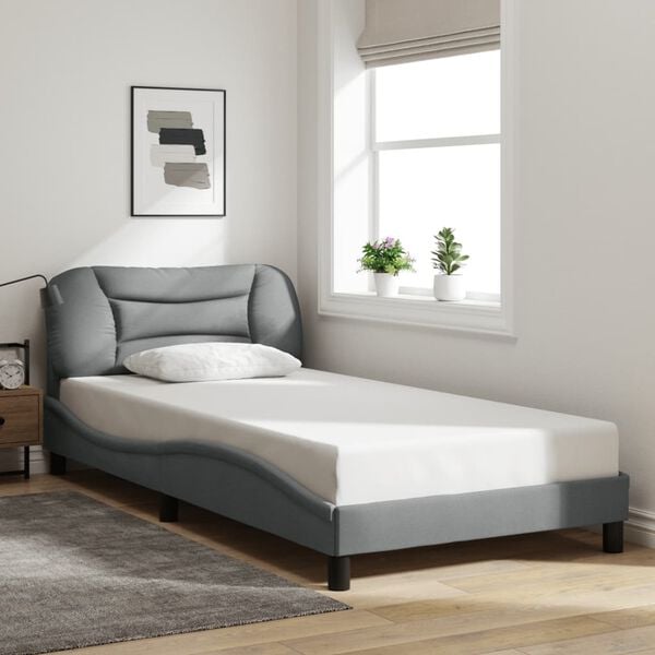 vidaXL Bed Frame Light grey