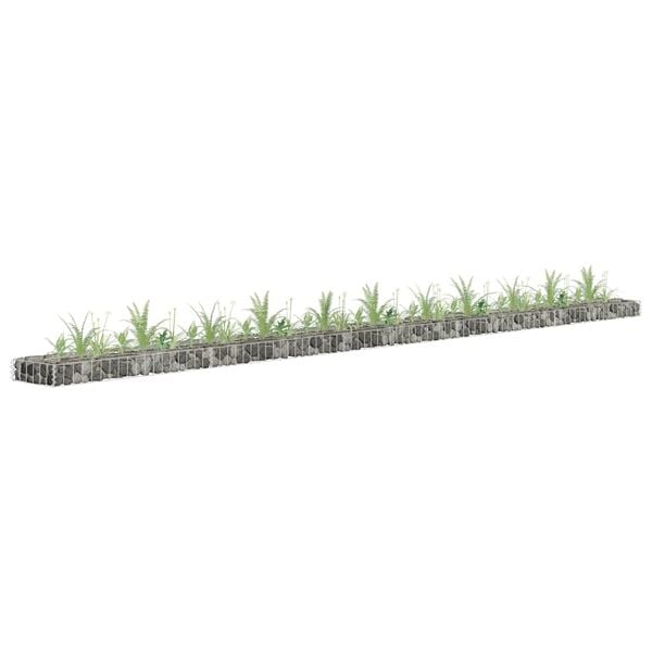 vidaXL Gabion Raised Bed Silver Galvanized steel Large Sturdy