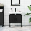 vidaXL Bathroom Sink Cabinet Black Engineered wood 23.6 in width