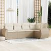 vidaXL Garden Sofa Set Beige and Cream White