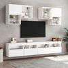 vidaXL TV Wall Cabinet White Engineered wood Medium TV Wall Cabinet