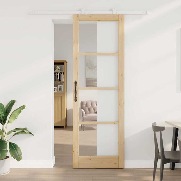 vidaXL Sliding Door ORKDAL Natural 30.71 x 91.34 in