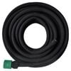 vidaXL Garden Hose Black Rubber 82 ft Expandable Garden Hose