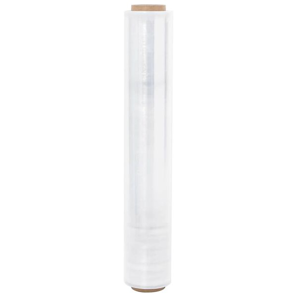 vidaXL Stretch Film 2 pcs Transparent 30 &mu;m 19.7 " x 492.1 '
