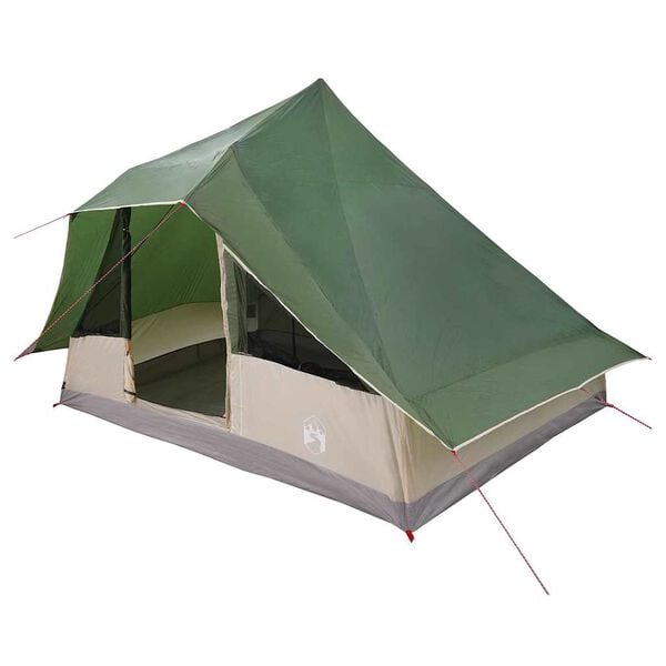 vidaXL Tipi Tent with Roof Green 143.31 x 110.63 x 101.18 in Taffeta