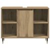 vidaXL Bathroom Cabinet with Door Artisan Oak 31.50 x 12.99 x 23.62 in