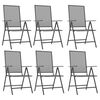 vidaXL Garden Dining Set Anthracite Steel 7-piece set