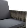 vidaXL Outdoor Dining Set Grey Rattan + Dark Grey Cushion