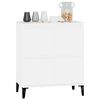 vidaXL Sideboard White Engineered wood, Metal Medium Sideboard