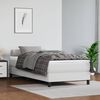 vidaXL Bed Frame White Faux leather, Plywood, Engineered wood Twin XL