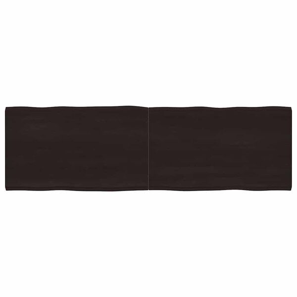 vidaXL Table Top Dark Brown Solid Oak Wood 78.7 x 23.6 in Foldable