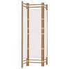 vidaXL Folding 3-Panel Room Divider 47.2" Bamboo and Canvas