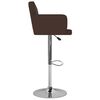 vidaXL Bar Stool Set of 2 Brown Artificial leather, Steel Footrest