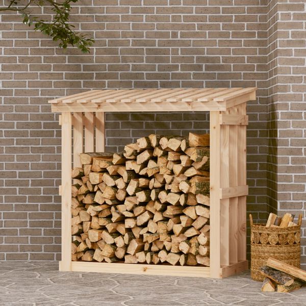 &nbsp;vidaXL Firewood Rack 42.5x25.4x42.9" Solid Wood Pine