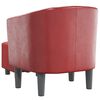 vidaXL Tub Chair with Footstool Wine Red Faux Leather