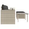 vidaXL Garden Sofa Set Light Grey PE Rattan Medium Modular