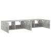vidaXL TV Wall Cabinet Set of 2 Concrete Grey Engineered Wood Floating