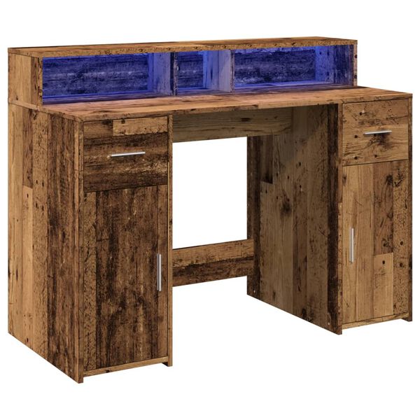 vidaXL Desk Old wood Engineered wood 47.2 in x 21.7 in x 35.8 in Desk