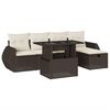vidaXL Garden Sofa Set Brown, Cream White