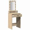 vidaXL Dressing Table Brown 19.69 x 16.14 x 55.12 in Engineered Wood