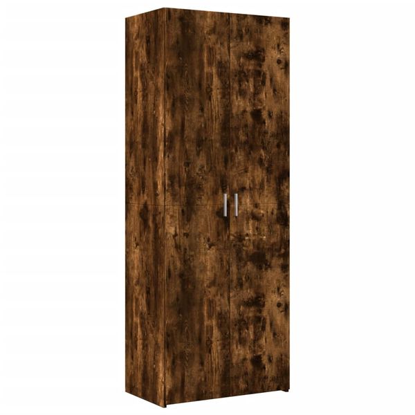 vidaXL Highboard Smoked Oak 27.6"x16.7"x72.8" Engineered Wood