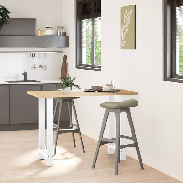 vidaXL Coffee Table Leg Set of 2 White Powder-coated steel Adjustable