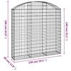 vidaXL Gabion Basket Silver Galvanized iron Extra Large