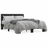 vidaXL Bed Frame Black Engineered wood, Metal Full Durable Bed Frame