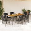 vidaXL Garden Dining Set Grey