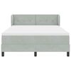 vidaXL Box Spring Bed with Mattress Light gray 62.99 x 78.74 in Velvet