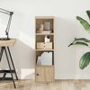 vidaXL Bookcase Sonoma oak Engineered wood Medium Bookcase Rectangular