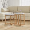 vidaXL Coffee Table White Engineered wood, Solid pine wood Small Durable