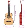 vidaXL 8 Piece Classical Guitar Beginner Set 3/4 36"