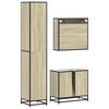 vidaXL Bathroom Furniture Set Sonoma Oak Engineered wood, Metal, Glass