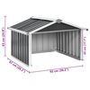 vidaXL Garden Shed Anthracite Galvanized steel Medium Durable