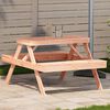 vidaXL Picnic Table Natural Wood Solid Douglas Fir Wood Medium Durable