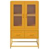 vidaXL Highboard Mustard Yellow Cold-rolled Steel Tall Highboard