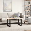 vidaXL Coffee Table O-Frame 35.4"x15.7"x17.7" Solid Wood Pine and Steel