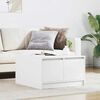 vidaXL Coffee Table White Engineered wood 27.8 x 27.6 x 15.7 in