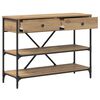 vidaXL Console Table with Drawer Brown 39.37 x 13.58 x 29.53 in Wood