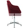 vidaXL Dining Chair Wine Red Fabric, Plywood, Steel Medium