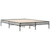 vidaXL Bed Frame Gray Sonoma Engineered wood and metal Small Double