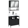 vidaXL Bathroom Furniture Set Black